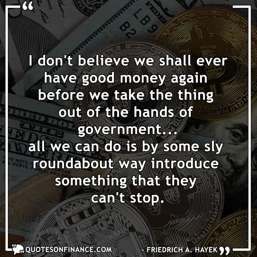 Take money out of the hands of government